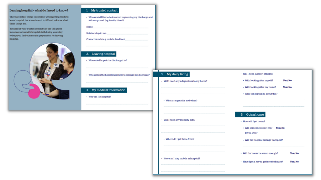 Example discharge checklist