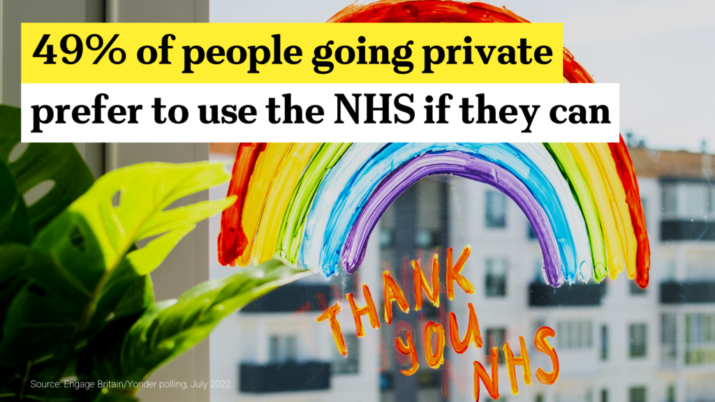 People prefer to use the NHS