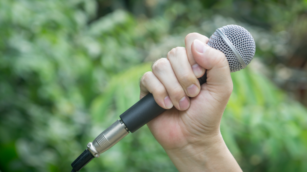 Microphone in hand